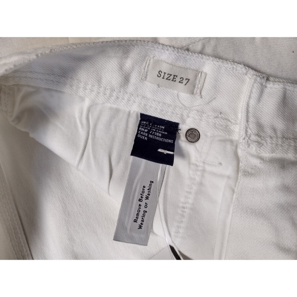 Madewell ankle zip crop white jeans size 27 - Picture 12 of 16